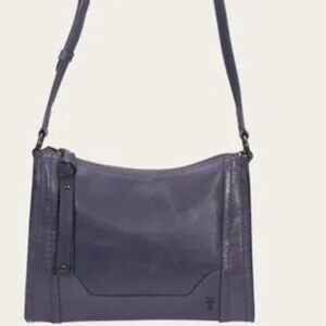Frye Melissa Zip Eggplant Leather Crossbody Bag